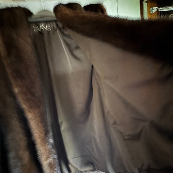 Full Length, Female Skins, Mahogony Mink with Shawl & Banded Cuff - Picture 8 of 14